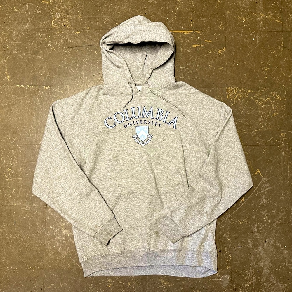 Vintage Columbia University Collegiate Gray Hoodie Sweater - Size XL